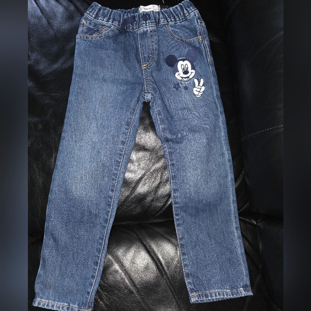 NEW Baby Gap Kids Disney Mickey Mouse Blue Jeans 5 years NWT